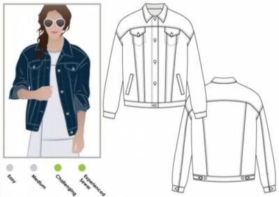 Style Arc Schnittmuster Stevie Jeansjacke Größen 10-22