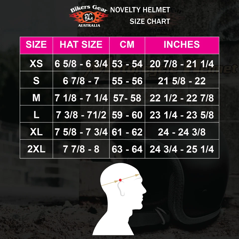 Australian Biker Gang Niedrigster Profil Motorrad Jethelm Sturzhelm - Bild 2 von 4