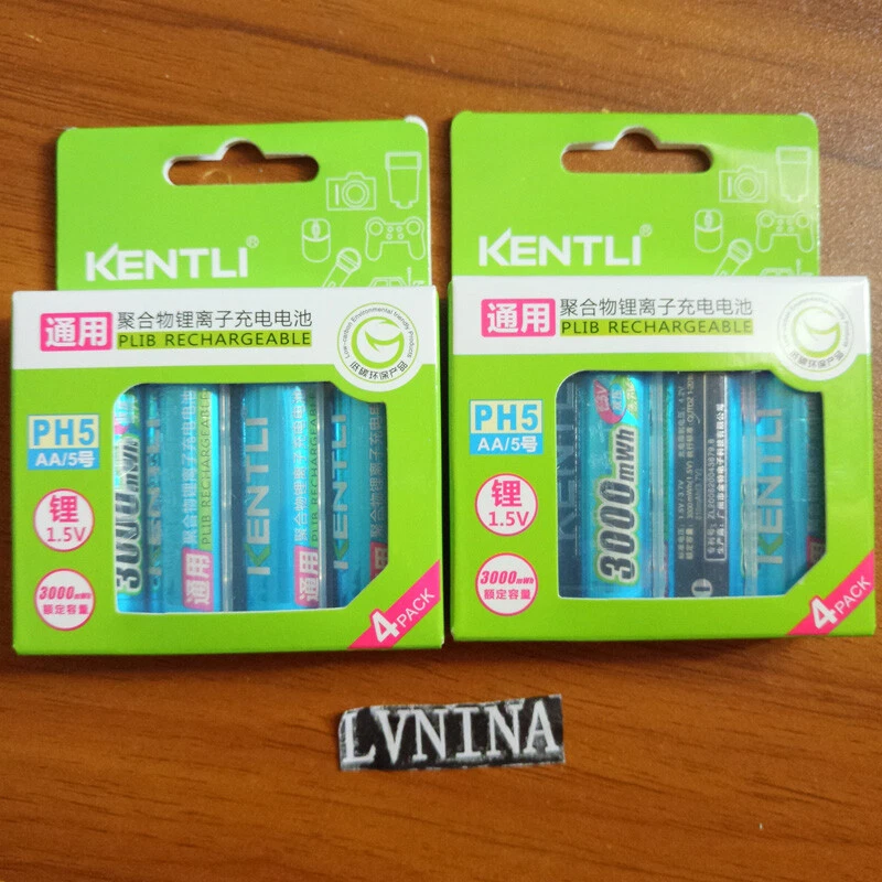 kentli AA 3000mWh 1.5V recarregável lítio íon de lítio USB AA bateria e carregador USB - Imagem 4 de 4