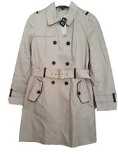 Tex Women's Double Breasted Mackintosh Trench Coat Stone Sizes S, M, L, Xl