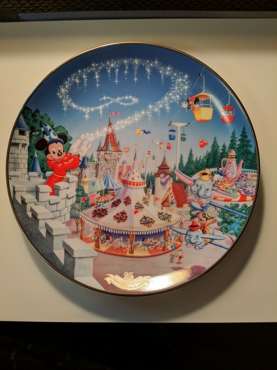Bradex Walt Disney World 25th Anniversary Plate 