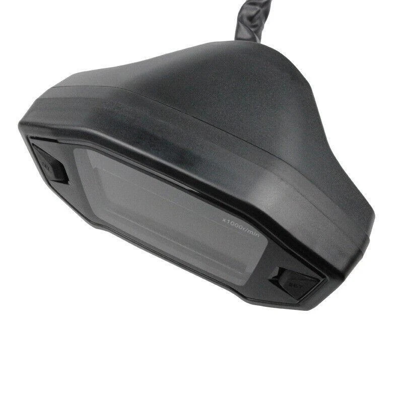 Scooter Universal Motorcycle LED Cylinder Speedometer LCD Digital Odometer Guage - Image 4 of 4