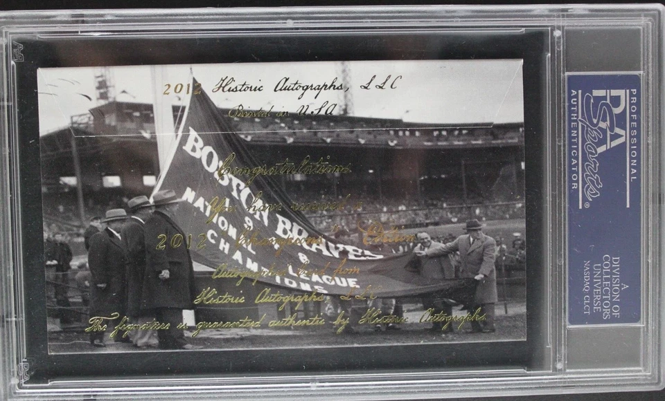 Red Barrett (d.1990) 1948 Boston Braves WS Signed Historic Autograph PSA - Image 2 of 4