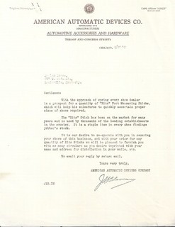 1929 AMERICAN AUTOMATIC DEVICES ADV LETTERHEAD CHICAGO SHOE REPAIR/MFG/TOOLS