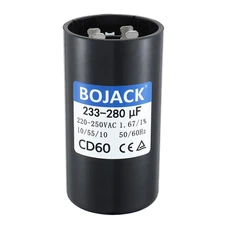 BOJACK 233-280 Uf/Mfd 220-250 VAC 50/60 Hz Universal round Start Capacitor Elect