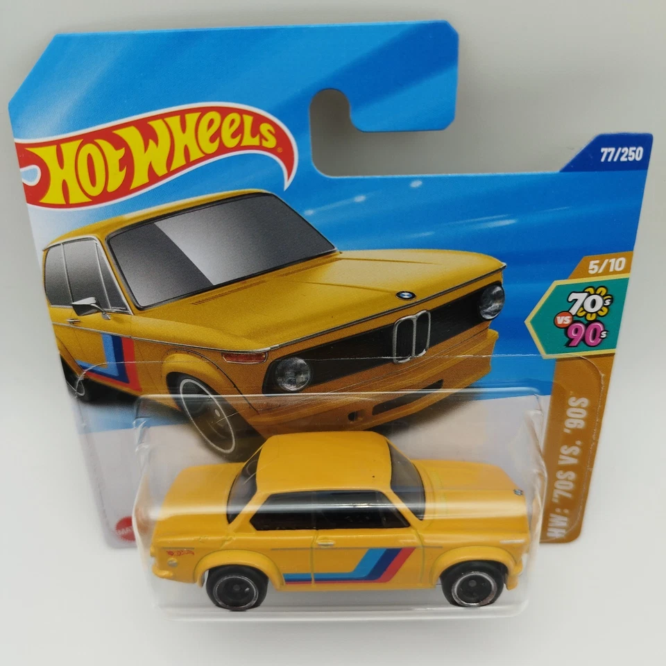 Hot Wheels BMW 2002 - Jaune - 1:64 - 2025 '70s vs '90s - Neuf - Photo 3/4