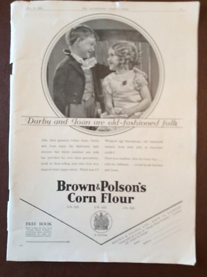 J1f Ephemera 1935 Brown & Polson s Corn Flour Darby And Joan