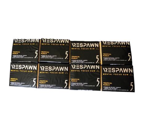 Lot of 8 Respawn Mental Focus 5 Gum TROPICAL PUNCH Exp 04/25/2024 - Picture 1 of 2