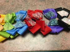 12 Hair Bows with alligator clips brand new