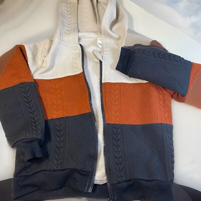 Kids Sweater Size (120) Medium 6-7 Year Olds 100% Polyester Nice Beige,Brown,Blk