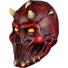 Ghoulish Productions Horned Skull Latex Full Mask Horror Halloween Cosplay