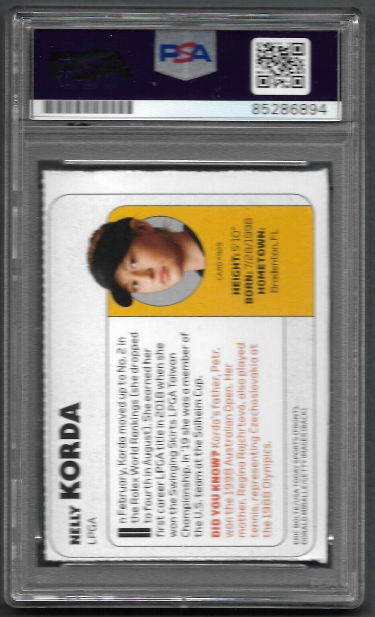PSA/DNA 2020 SI Kids NELLY KORDA Rookie Autograph, Certified Auto