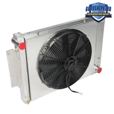For 67-69 Camaro/Firebird V8 Mt Aluminum 3-Row Core Racing Radiator+Fan Shroud