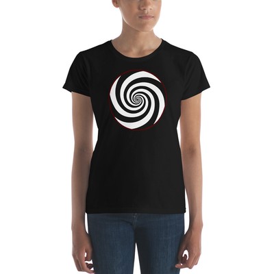 Hypnotic Spiral Illusion Twilight Zone Women's Short Sleeve Babydoll T-shirt