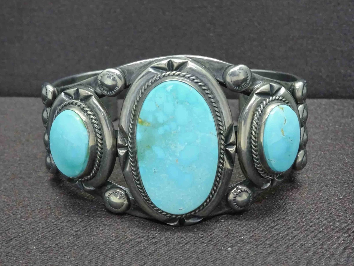 Ebay large turquoise sterling silver cuff bracelets deals
