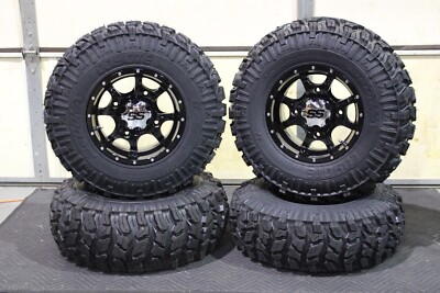 CAN AM DEFENDER HD10 25'' COYOTE ATV TIRE & COBRA BLK WHEEL KIT CAN1CA