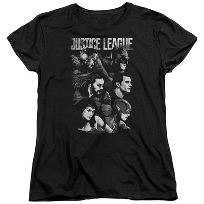 JUSTICE LEAGUE MOVIE PUSHING FOR Licensed Women & Junior Tee Shirt SM-2XL