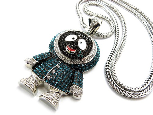 Ice Bling G Mane's Eskimo Pendant With 4mm 30" Franco Chain - Picture 2 of 4