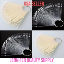 50 PCS FALSE DISPLAY NAIL ART SWATCH FAN WHEEL POLISH PRACTICE COLOR | US SELLER