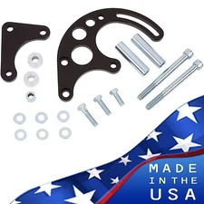 Black Big Block Chevy Power Steering Bracket Saginaw Pump 396 427 454 LWP BBC