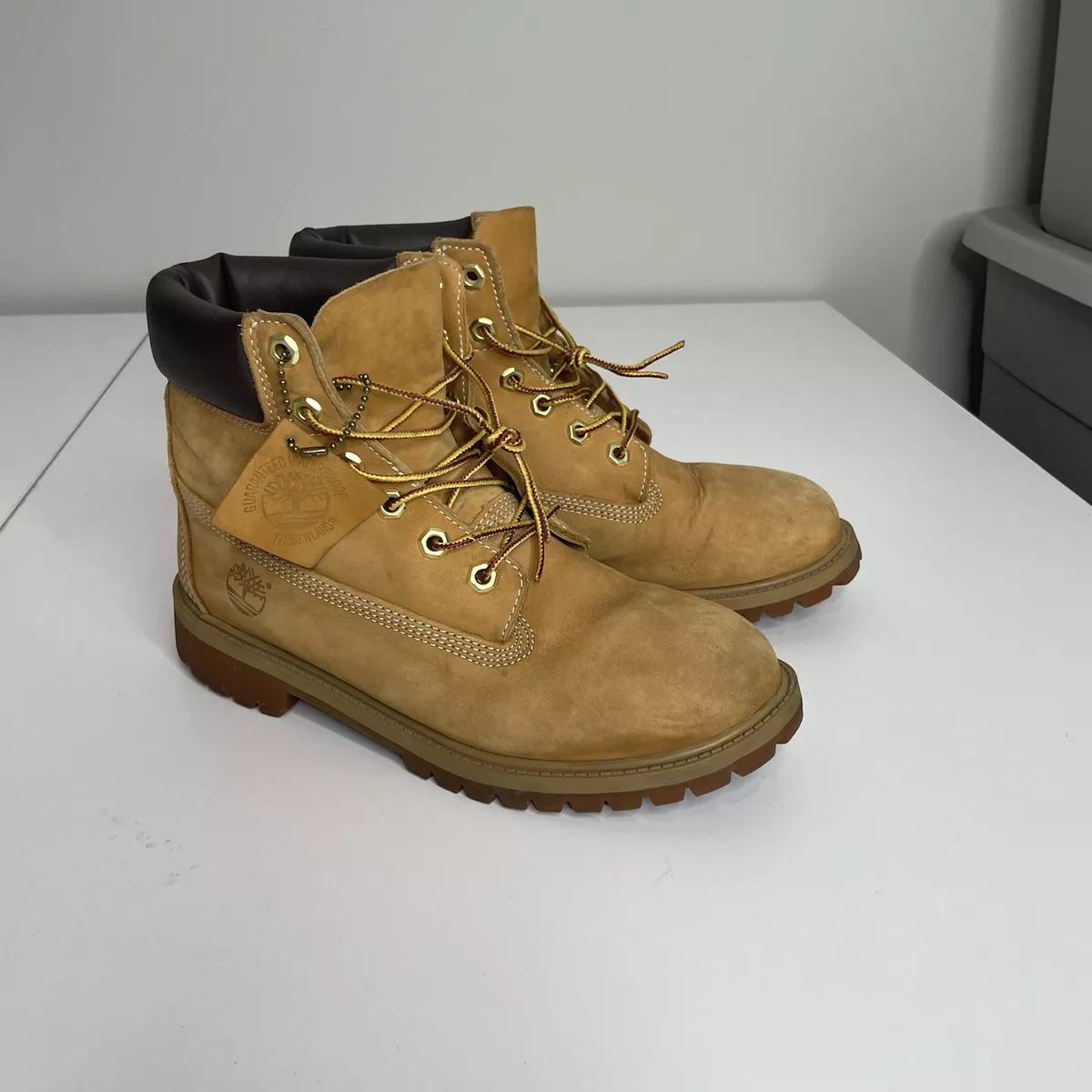 TIMBERLAND Premium 6 Inch Waterproof Boots Wheat Nubuck Junior