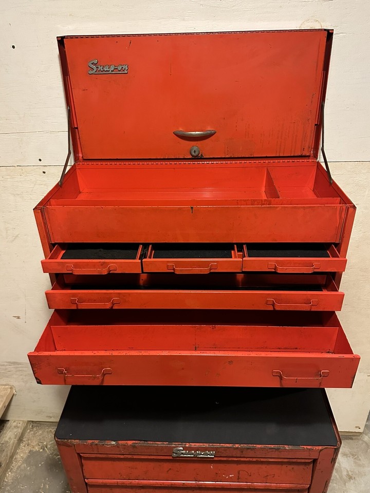 Snap On KR-56A Tool Chest, KR-420 Two Drawer Riser and KR-351 Cabinet ...