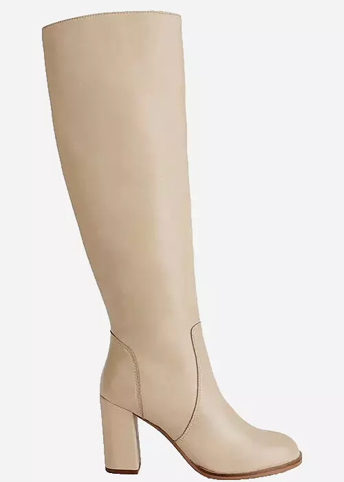 Ladies cream shop boots
