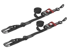 SPEEDSTRAP 1.5″ X 10′ Ratchet Tie Downs w/ Soft Tie - 2 PACK, BLACK