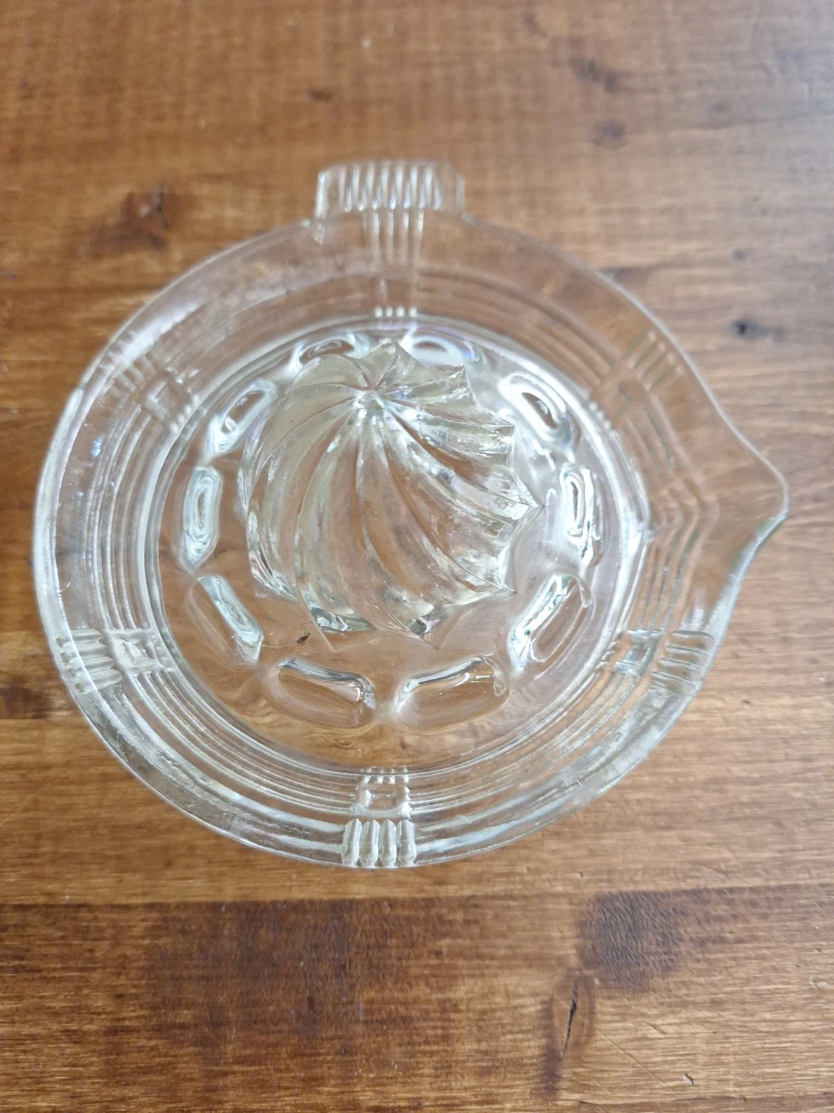 Vintage Clear Glass Citrus Hand Lemon Orange Juicer