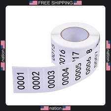 Inventory Labels - Consecutive Number Stickers 1-1000, Product Claiming, Moving