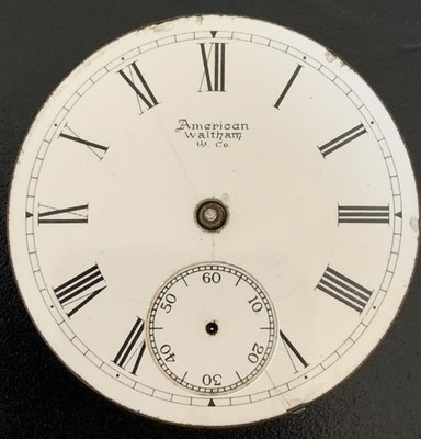 American Waltham PS Bartlett Pocket Watch Movement 1885 45mm Antique Defekt 