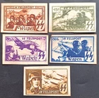 BELGIUM WWII, GERMAN OCCUPATION, Waffen-SS COMPLETE CINDELLA, NO GUM