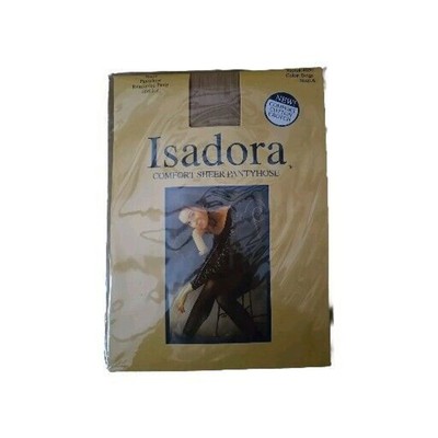Isadora Comfort Sheer Pantyhose Beige Size A Style #4050 Reinforced Toe NEW Hose