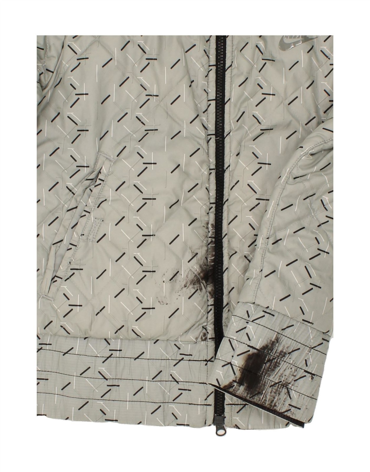 SACAI X NIKE NIKE Giacca Donna Reversibile UK 14 16 Large Nero Colorblock Nylon BR26