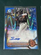 2022 Bowman Chrome Alexander Suarez BLUE LAVA /150 AUTOGRAPH