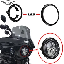 Headlight Trim Ring Bracket Mount Fit For Harley Low Rider ST FXLRST 22-24 Black