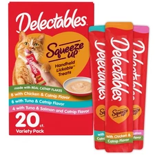 Hartz Delectables Squeeze Up Catnip Flavored Variety Pack Lickable Cat Treat