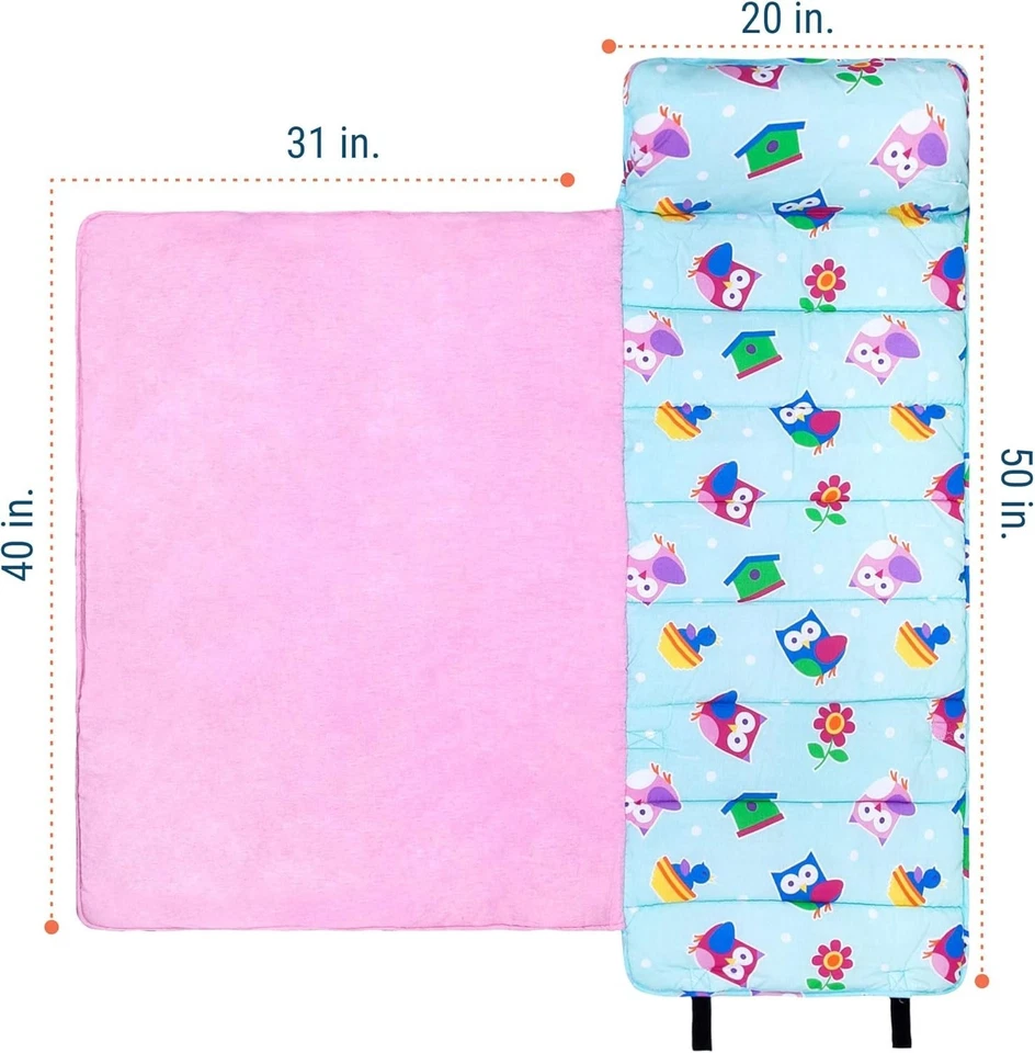 Alfombra para siestas Wildkin Kids con almohada - Alfombra para dormir original para escuela y viaje Foto 4 de 4