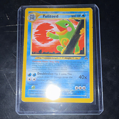 Politoed 27/75 English Neo Discovery Unlimited Regular Pokemon Card (2001)