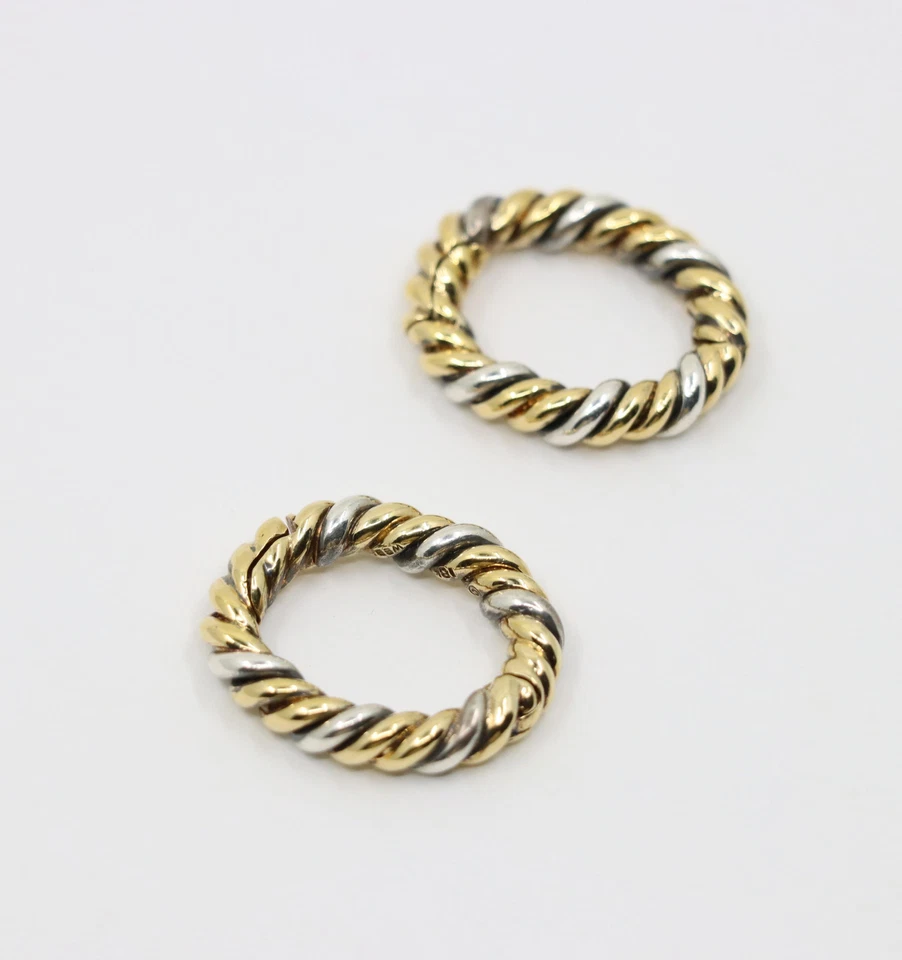 Gemelos David Webb de oro de 18 quilates y ley "Alrededor del brazalete" Foto 3 de 4