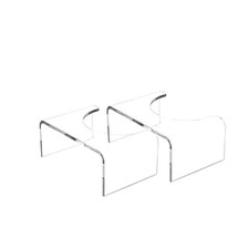 Acrylic Toilet Stool Set of 2 - Modern Squatting Aid for Everyone