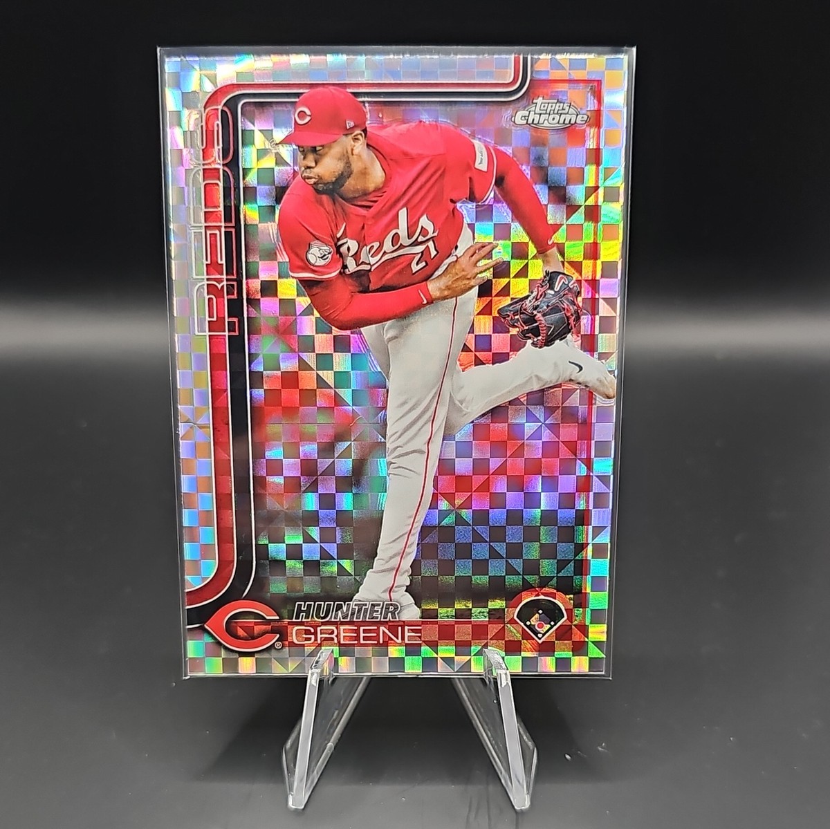2025 TOPPS CHROME HUNTER GREENE CHROME SP X-FRACTOR