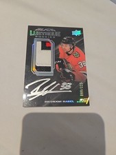 2020 UD SPX #LPA-BH BRANDON HAGEL BLACK LUSTROUS ROOKIE PATCH AUTO RC 099/125