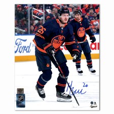 Mattias Janmark Autographed Edmonton Oilers Alternate 8x10 Photo
