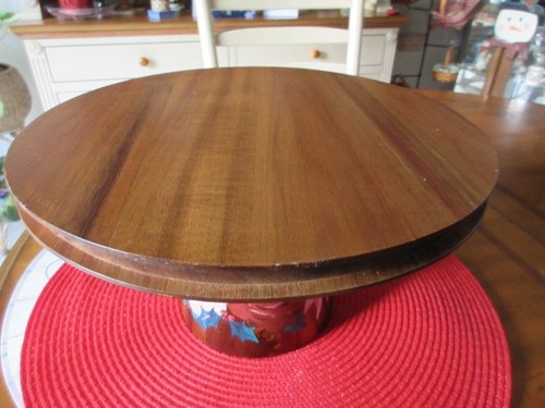 Pioneer Woman Holiday Acacia Wood Cake Stand Wishful Winter No Bead Edge