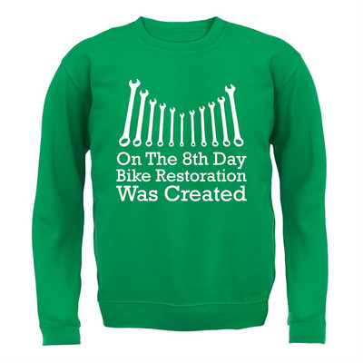 On The 8th Day Bike Restoration - Adult Hoodie / Sweater - Bikes Cycling Cycle