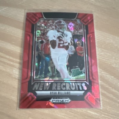 2025 Panini Prizm Draft Picks New Recruits Ryan Williams Red Cracked Ice #23