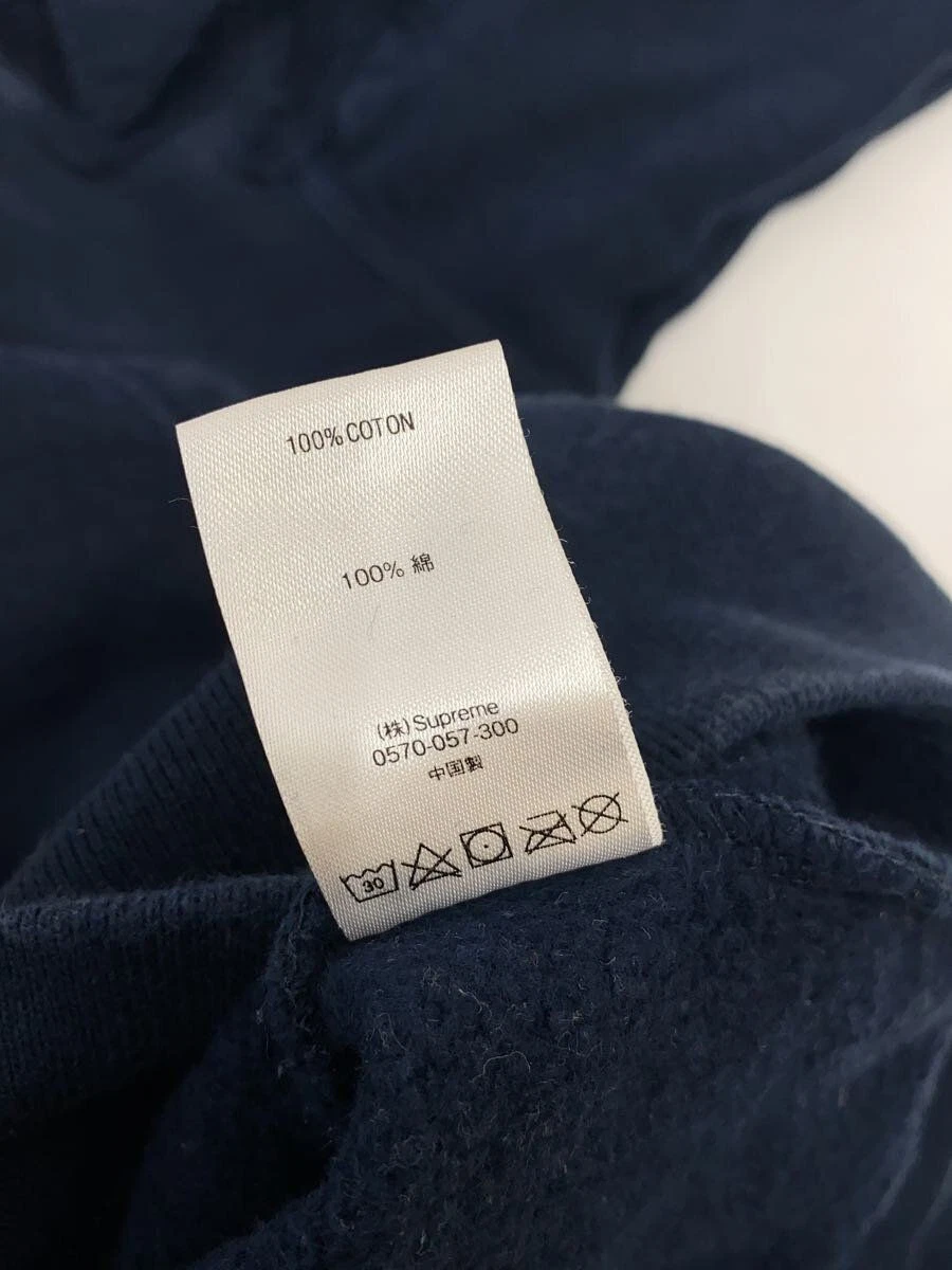 Supreme Felpa con Cappuccio L Cotone Navy Set In Logo Felpa con Cappuccio 19SS Usata