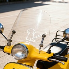 Cartoon Back Windshield Wiper Sticker With Dog Figure For Auto Glass PVC Decors