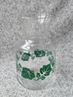 Federal Glass Southern Ivy Juice Carafe Pitcher Clear Glass No Lid Vintage MCM
